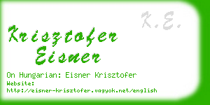 krisztofer eisner business card